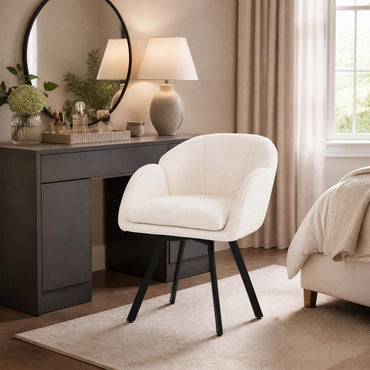 360° Swivel Accent Chair, Upholstered Chenille Armchair