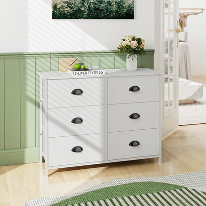 Dresser with 6 Foldable Fabric Drawers Living Room Bedroom