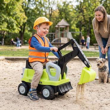 2-In-1 Ride on Push Car with Detachable Trailer and Rake Shovel for Ages 1.5-3