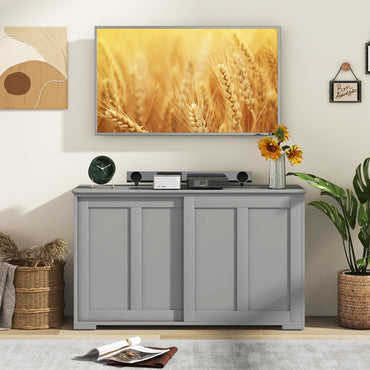 Storage Sideboard with Sliding Door and Double Partition