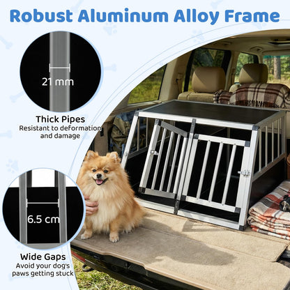 Aluminum Dog Transport Box with Lockable Door