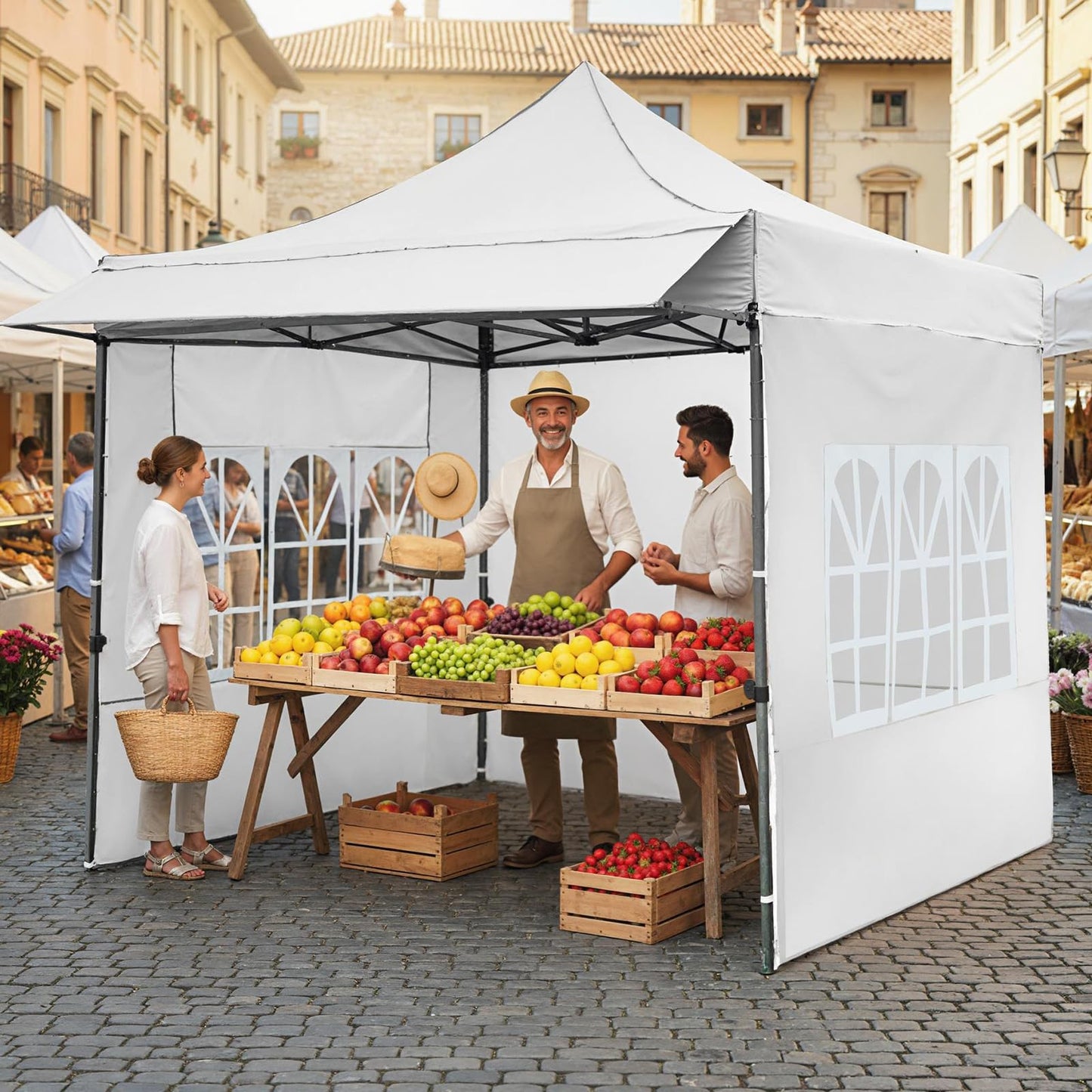 3m x 3m Pop up Canopy Tent, Outdoor Gazebo Instant Canopy