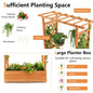 GiantexUK Raised Garden Bed with Arch Trellis (110 x 44 x 113cm)