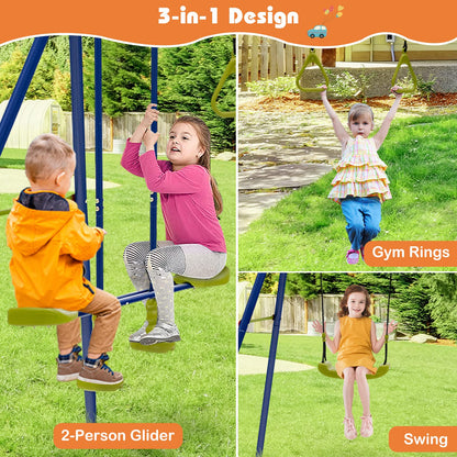 3-in-1 Multifunctional A-Frame Swing Set