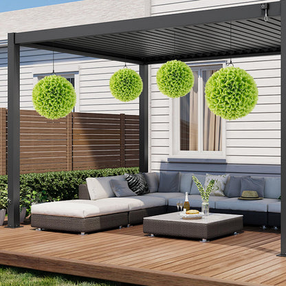 2 Pieces 28 CM Artificial Plant Topiary Balls for Garden Balcony Yard