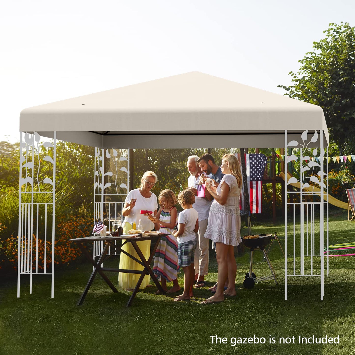 3x3m Gazebo Top Cover Roof Replacement, Outdoor Waterproof Canopy