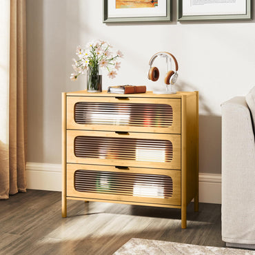 3 Drawer Dresser Mid Century Modern Chest of Drawers