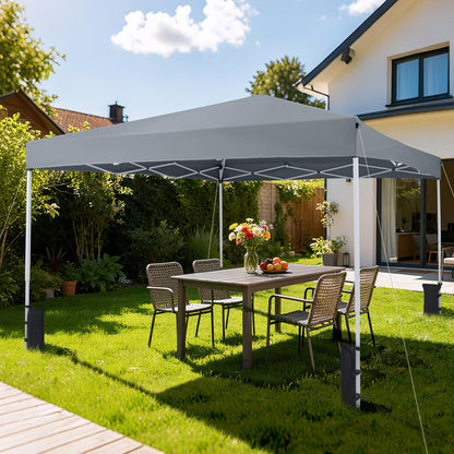 3m x 3m Pop Up Canopy Tent, Height Adjustable Garden Gazebo Shelter