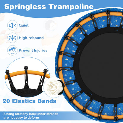 EN71 Certified Cute Children Trampoline with Foam Padded Handle