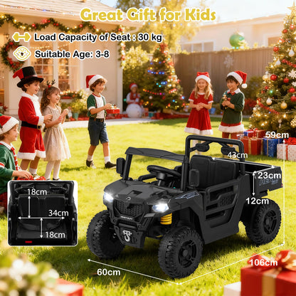 12V Ride on Dump Truck with Electric Dump Bed with Music and Remote Control