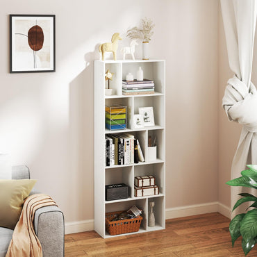Wood 5-tier Bookshelf Bookcase Home Organizer Display Shelf