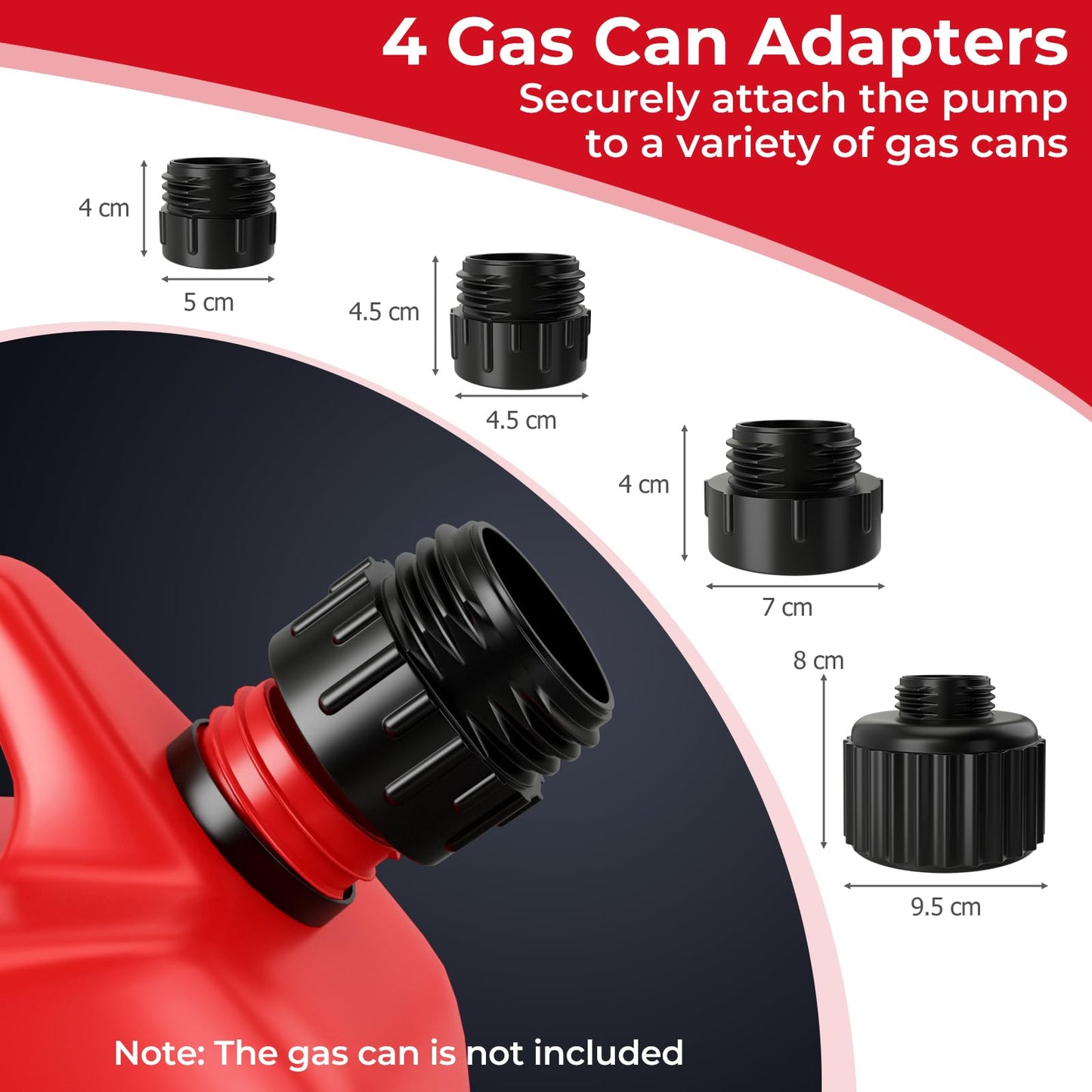 Fuel Transfer Pump with Nozzle for Flow Control & Stop, Battery