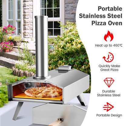 Multi Fuel Portable Pizza Maker with Pizza Ston