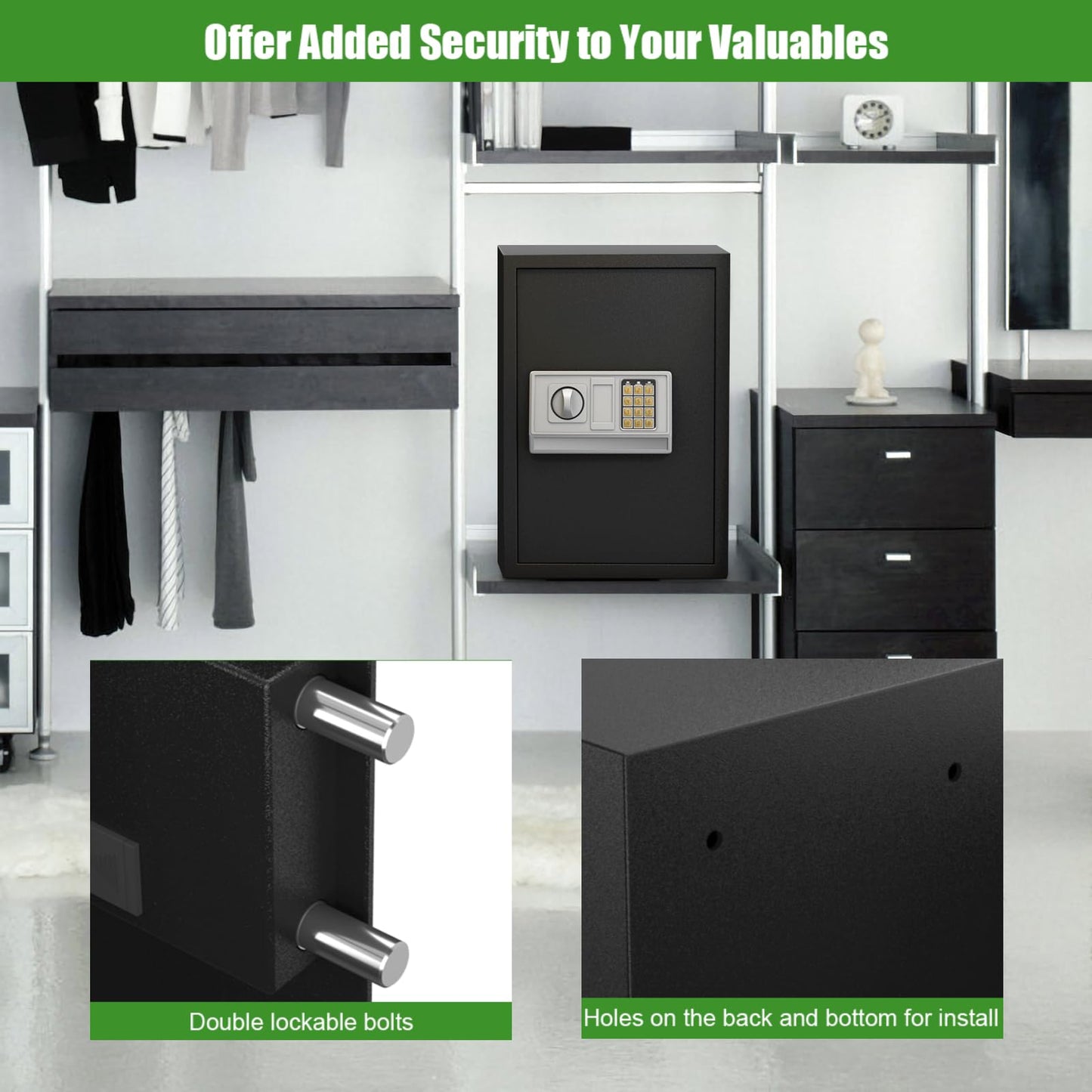 48L Digital Electronic Large Safe Box with 2 Keys