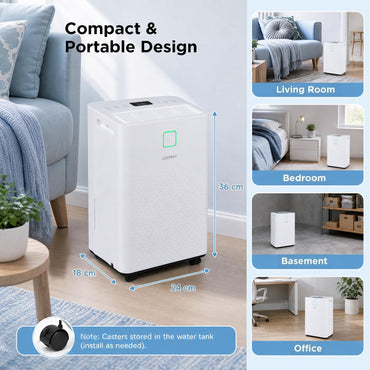 10L/Day Dehumidifier and Electric Dehumidifier with 3 Modes
