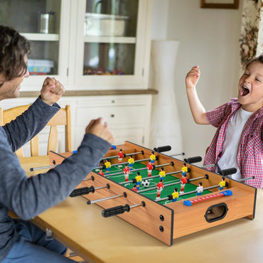 2 In 1 Multi Game Table Compact Tabletop Foosball Table and Hockey Game