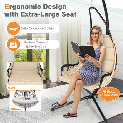 Hammock Swing Chair with Extra Large Padded Seat