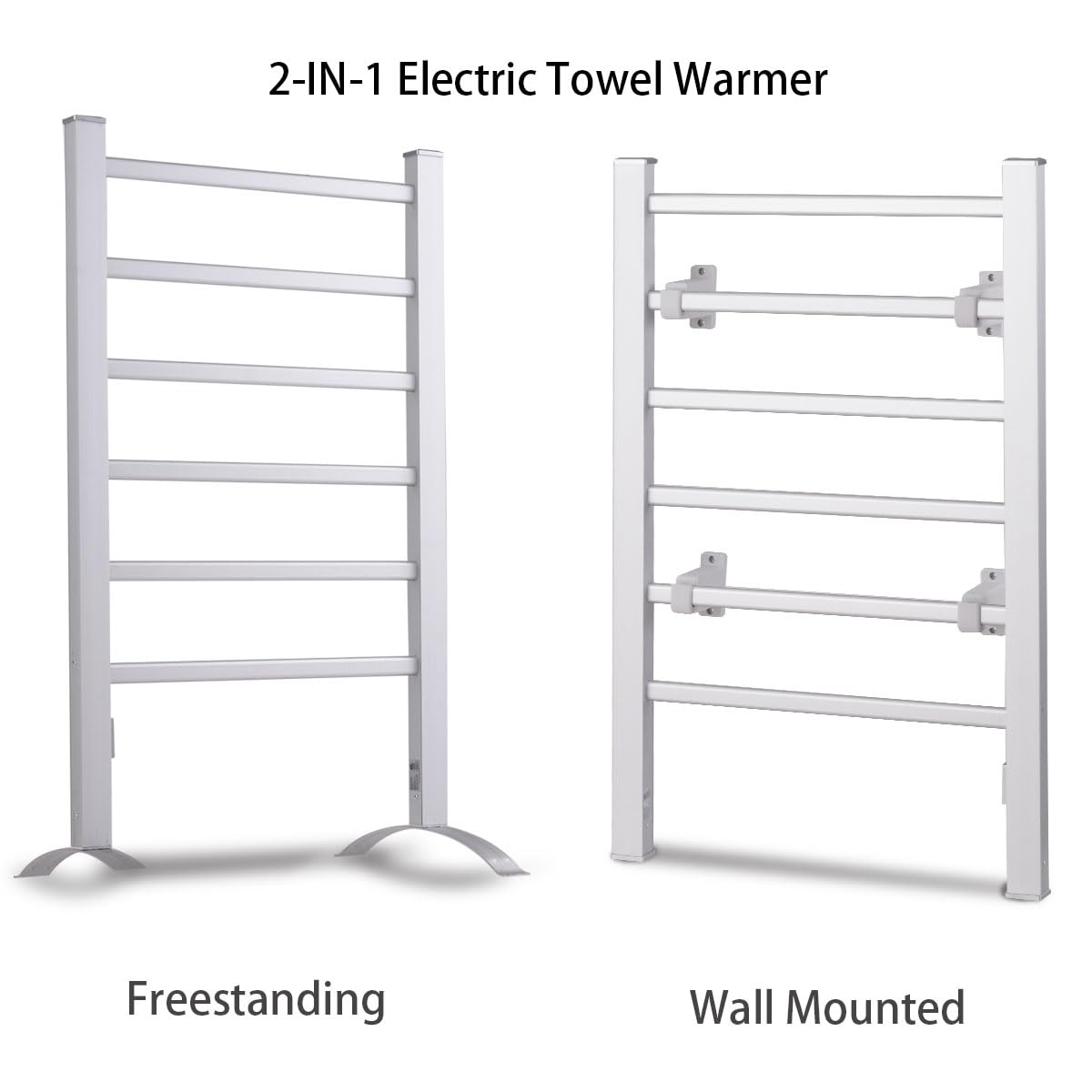 2-in-1 Electric Towel Warmer with 6 Bars