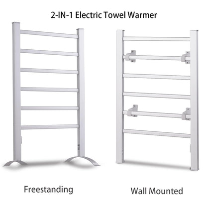 2-in-1 Electric Towel Warmer with 6 Bars