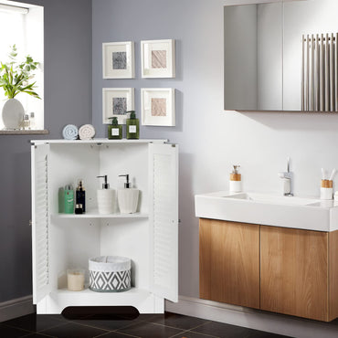 Triangle Bathroom Cabinet, Corner Bathroom Storage Unit Floor Cupboard