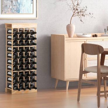40-Bottle Freestanding Wine Rack Storage Shelf with Tabletop