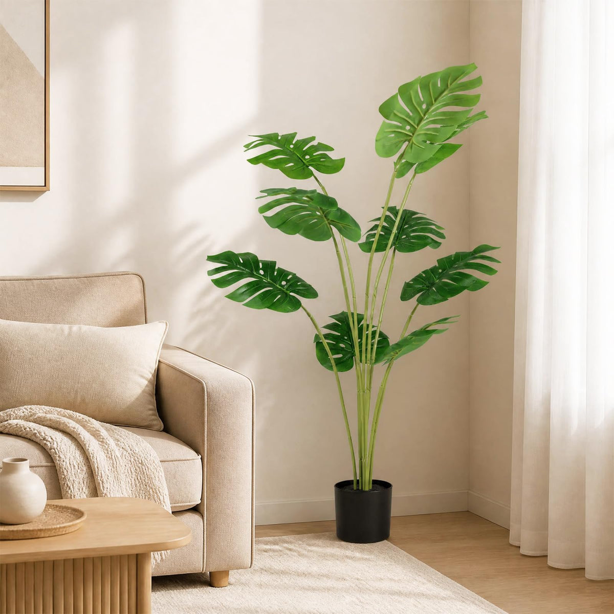 120 cm Artificial Monstera Deliciosa Plant in Pot
