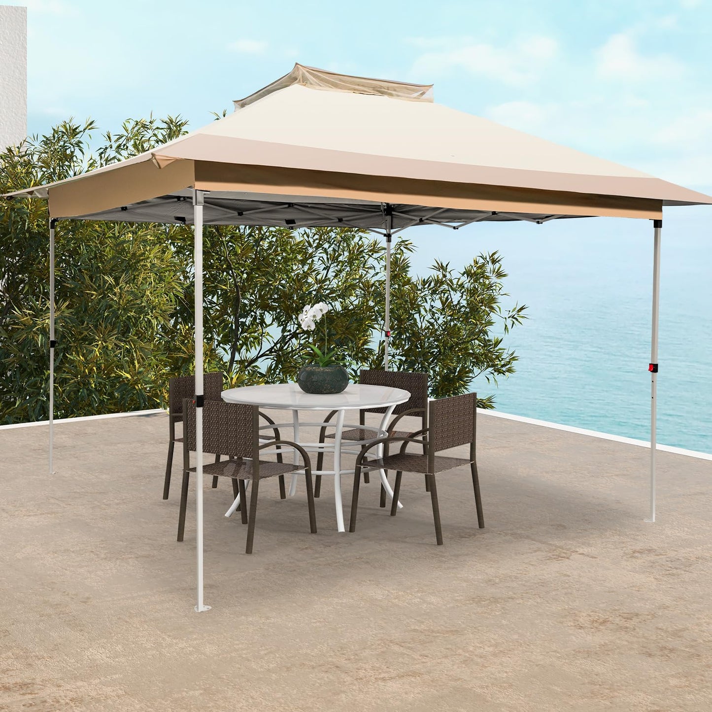 Pop up Gazebo with Vented Top and Portable Canopy Shelter