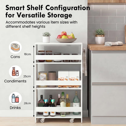 GiantexUK 4-Tier Kitchen Storage Trolley