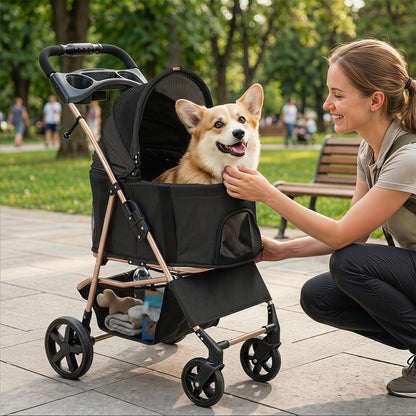 3-in-1 Pet Stroller, Foldable Dog Pushchair