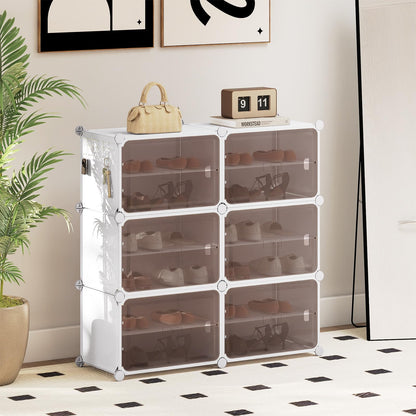 6/8/10 Tier Shoe Storage Cabinet with Removable Shelves