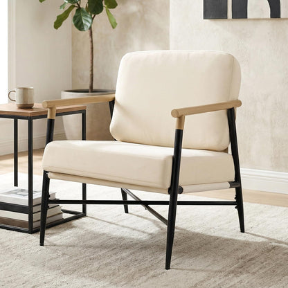 Modern Lounge Chair with Removable Zippered Cushions
