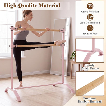 Double Ballet Barre, Freestanding Dance Stretch Bar