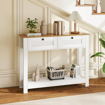 Console Table with 2 Drawers 106 CM Long Entryway Table