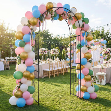 Metal Garden Arch, Large Archway Trellis Pergola Arbour for Rose Vines Climbing Plant