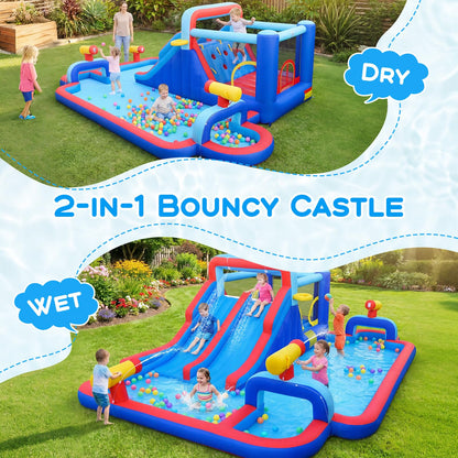 5 in 1 Mega Kids Bouncy Castle with Dual Slides
