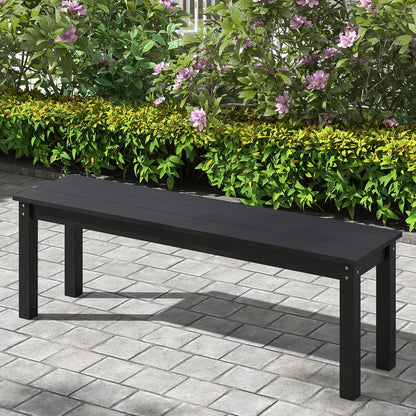 140CM HDPE Outdoor Bench Backless Patio Garden Bench for 2-3 People