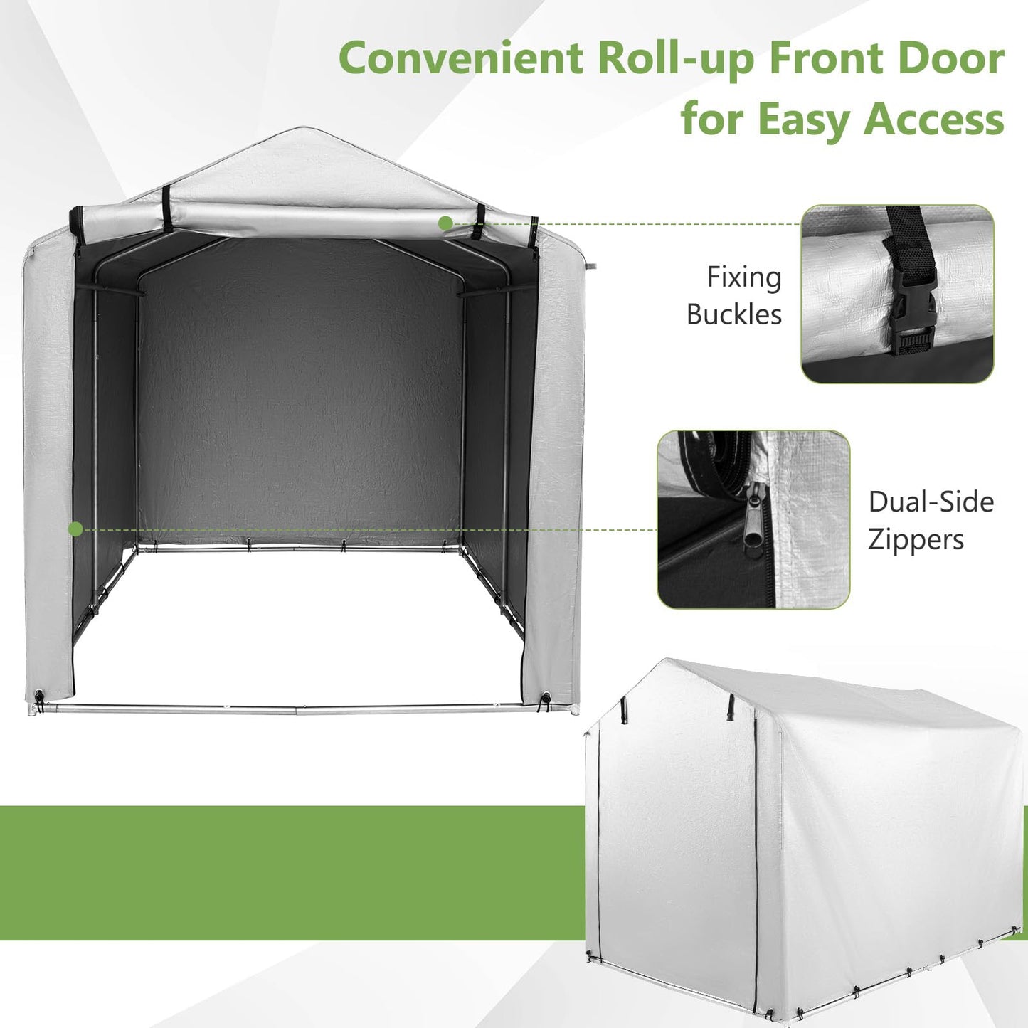 Outdoor Storage Shed Portable Garage Shelter for Bikes