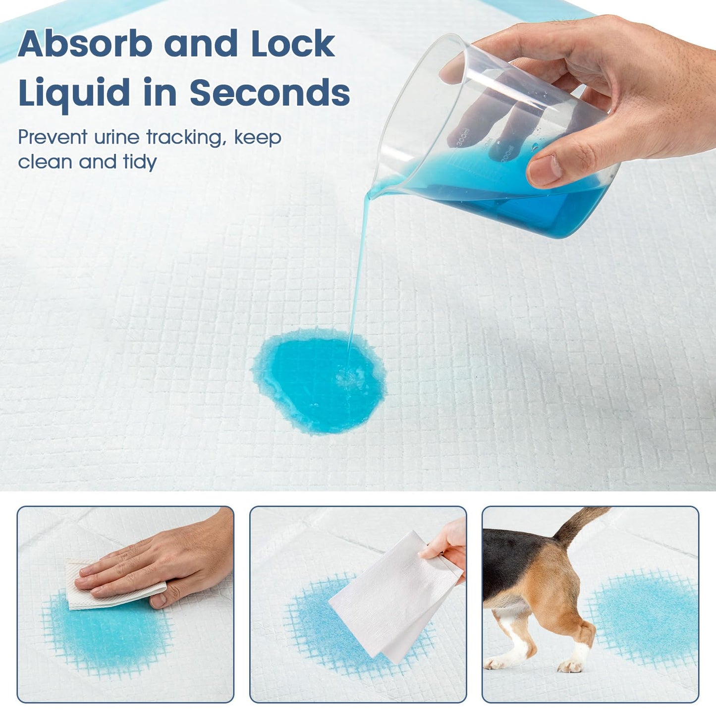 Dog and Puppy Pee Pads 90 x 60 cm(150 Counts) 6-Layer Leak-Proof Pet Pads