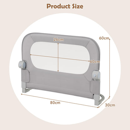 80/120/148/178/198 cm Long Adjustable Baby Bed Rail Guard with Extra Buckle
