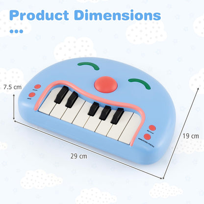 13-Key Kids Piano Keyboard Interactive Toy Digital Piano with Smiling Face