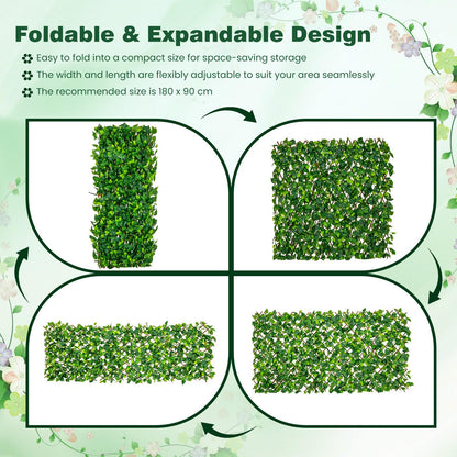 Expandable Fence Privacy Scree with Real Willow Frame