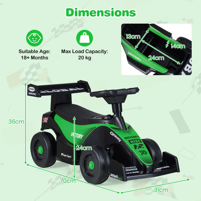 Ride on Car Toddler Sliding Car with 3 Songs Under-Seat Storage