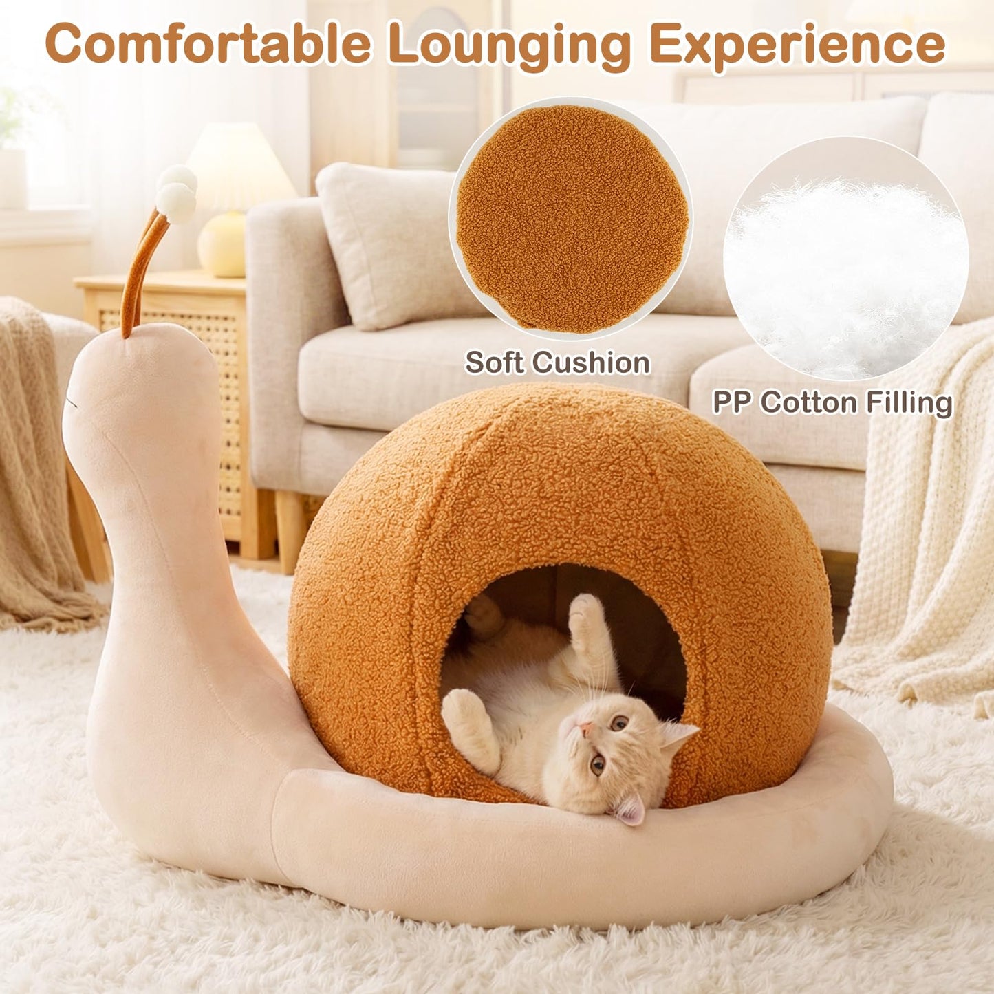 Cat House, 2-in-1 Cats Cave Bed with Removable Washable Cushion