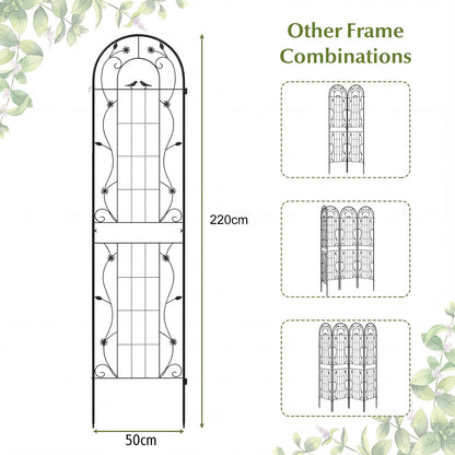 2/4 Pack Garden Trellis, 180/220 x 50cm Galvanized Steel Trellis for Climbing Plants