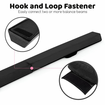 210 CM Folding Balance Beam with Removable Suede Cover and Non-slip Bottom
