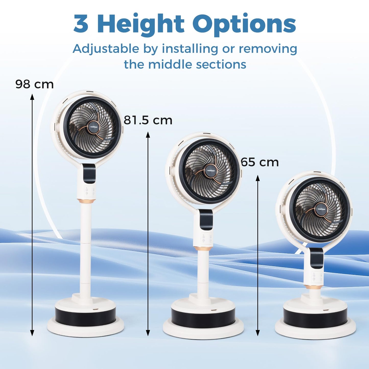 Misting Pedestal Fan with 90° Auto Oscillation and 8 Speeds