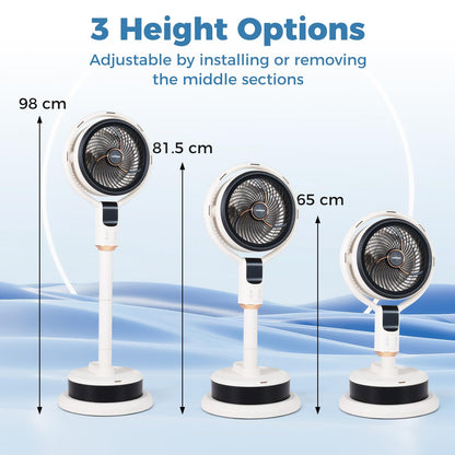 Misting Pedestal Fan with 90° Auto Oscillation and 8 Speeds