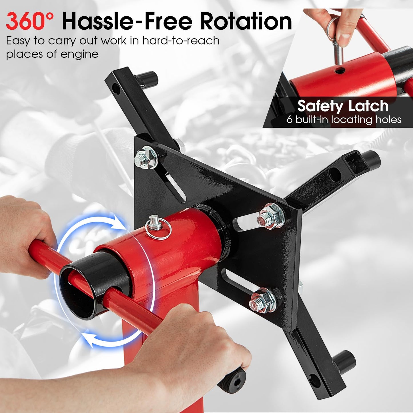 340 Kg Capacity Engine Stand with 360 Degree Rotating Head