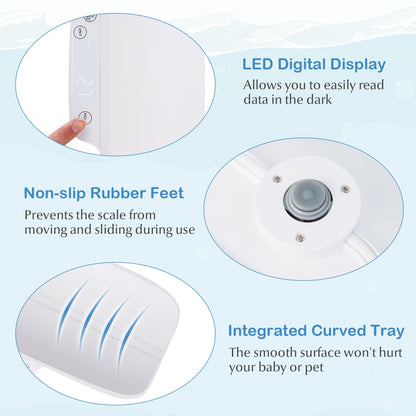 Baby Pet Scale Electronic Weighing Scale with Hold & Tare Function