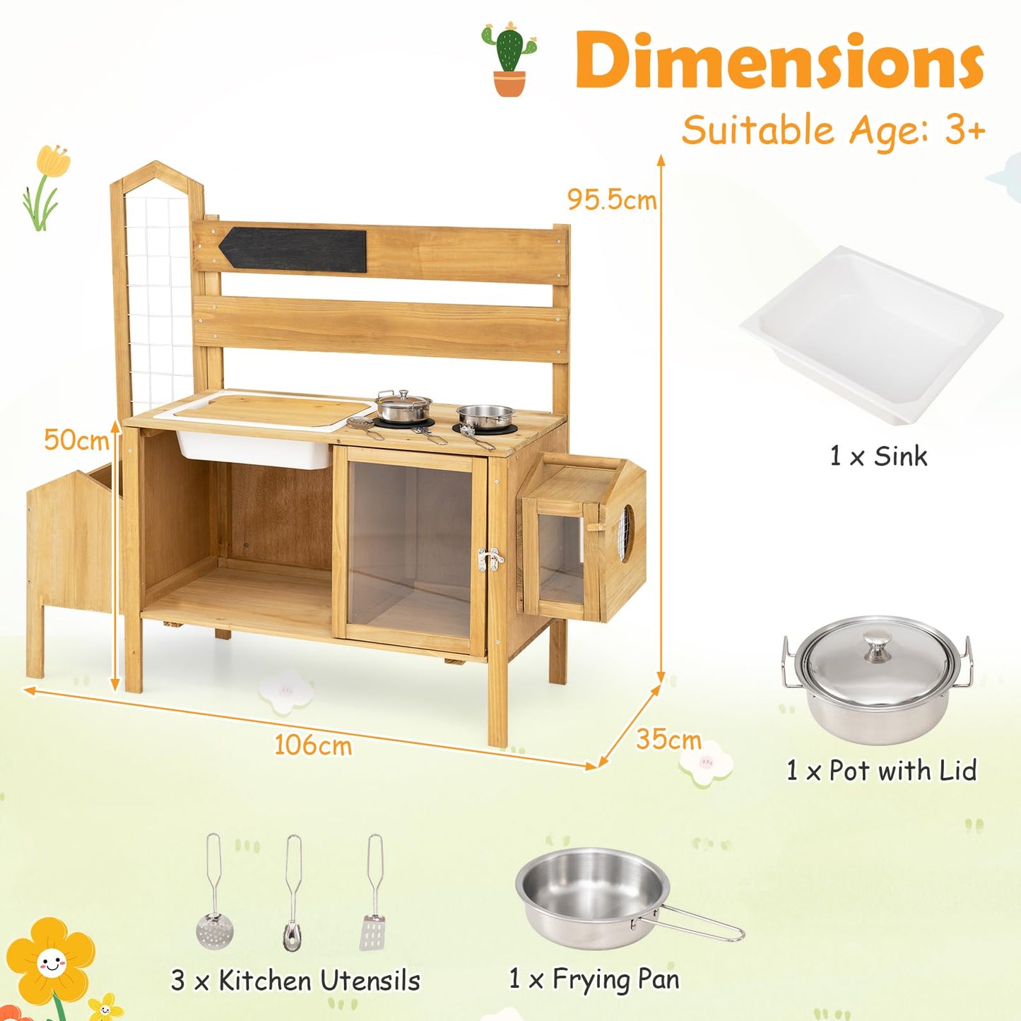 Mud Kitchen, Outdoor Kids Play Kitchen